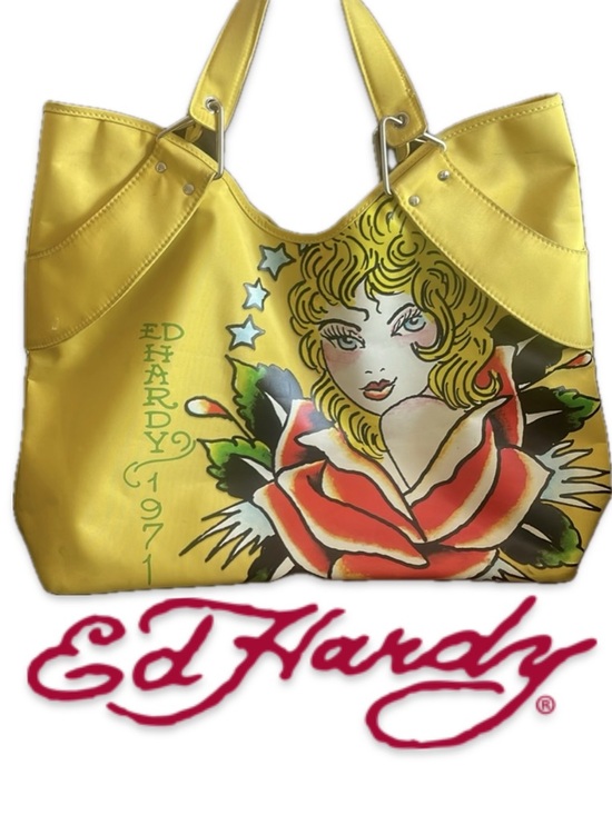 Ed Hardy Handbags - Vintage ED HARDY "California Girl" Tote Bag (Y2K, 2000s)